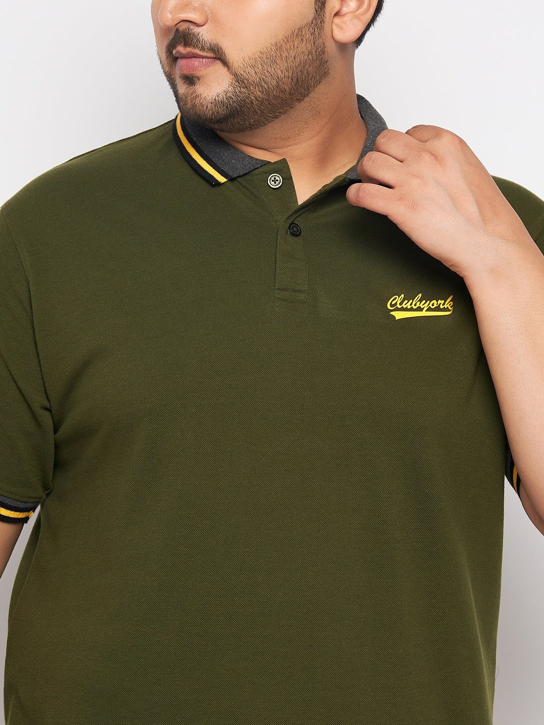 Plus size clearance green polo shirt