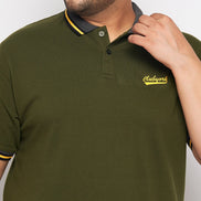Plus Size Olive Polo T-Shirt - clubyork