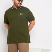 Plus Size Olive Polo T-Shirt - clubyork