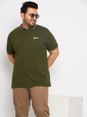 Plus Size Olive Polo T-Shirt