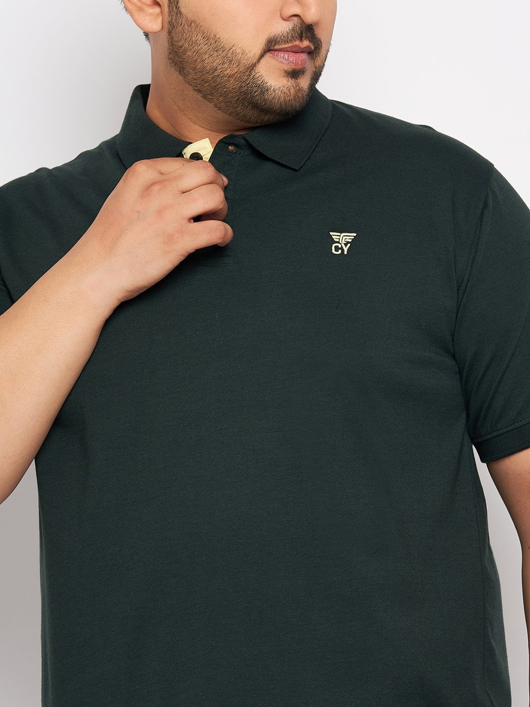 Plus Size Olive Polo T-Shirt - clubyork