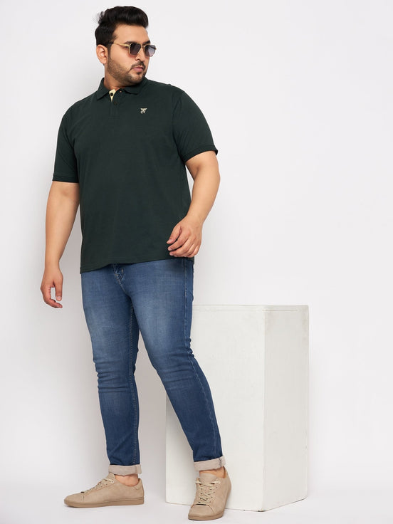 Plus Size Olive Polo T-Shirt - clubyork