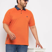 Plus Size Orange Polo T-Shirt - clubyork