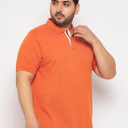 Plus Size Orange Polo T-Shirt - clubyork