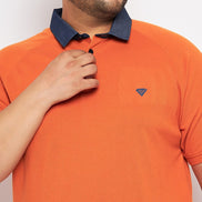 Plus Size Orange Polo T-Shirt - clubyork