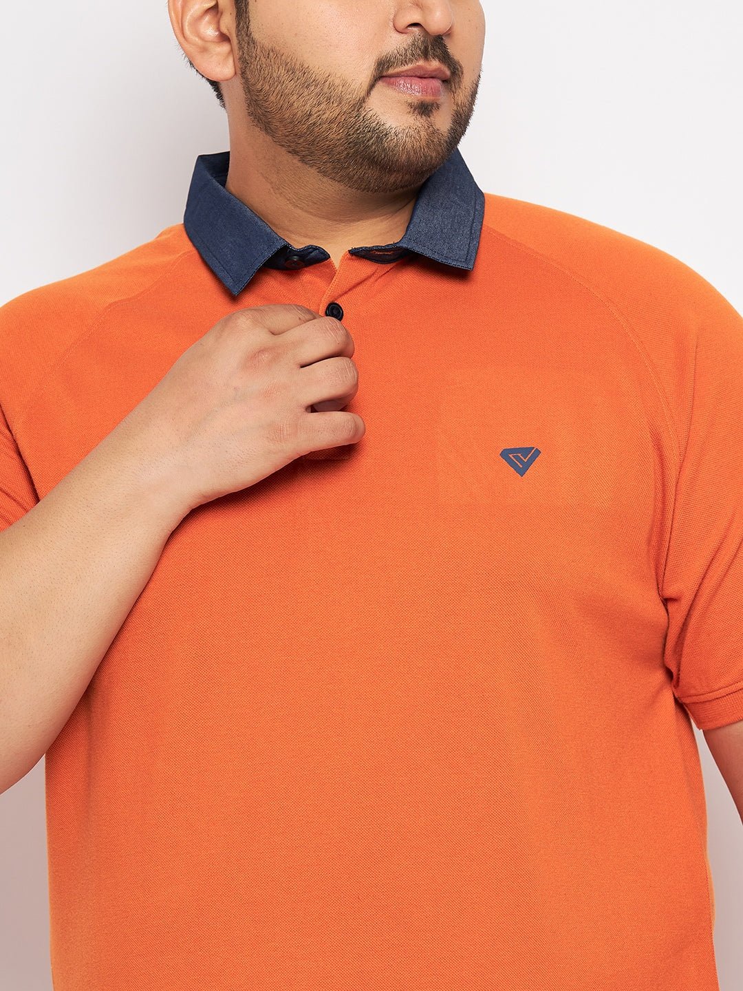 Plus Size Orange Polo T-Shirt - clubyork