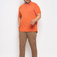 Plus Size Orange Polo T-Shirt - clubyork