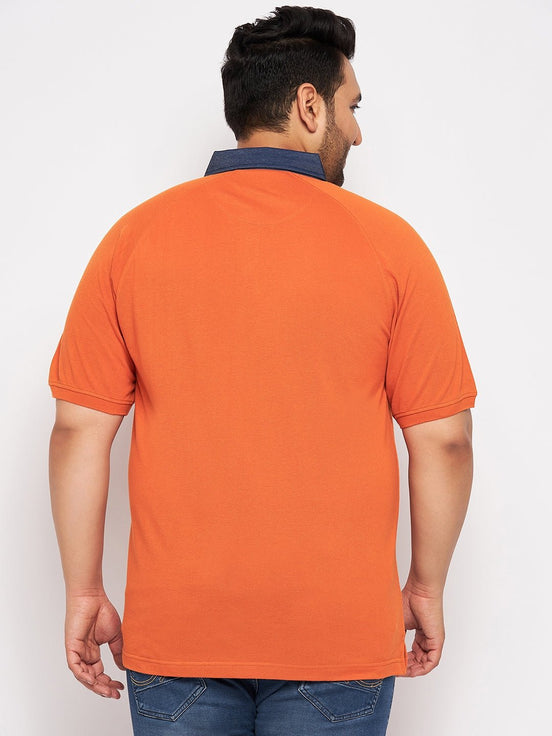 Plus Size Orange Polo T-Shirt - clubyork