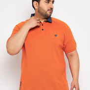 Plus Size Orange Polo T-Shirt - clubyork
