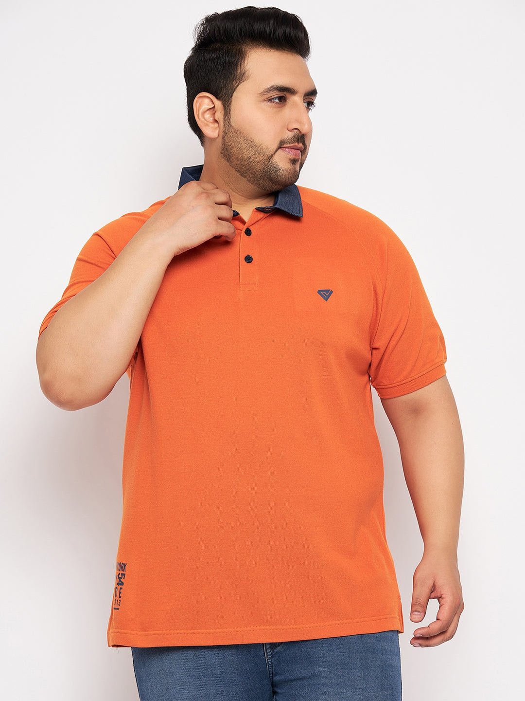 Plus Size Orange Polo T-Shirt - clubyork