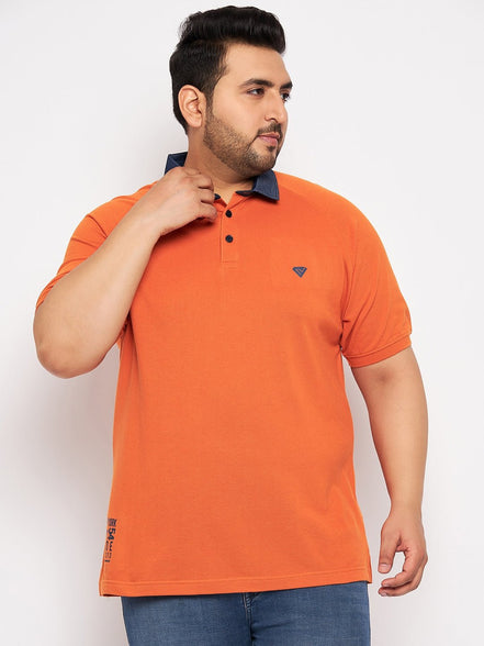 Plus Size Orange Polo T-Shirt - clubyork