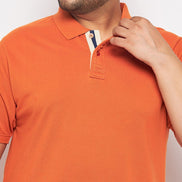 Plus Size Orange Polo T-Shirt - clubyork