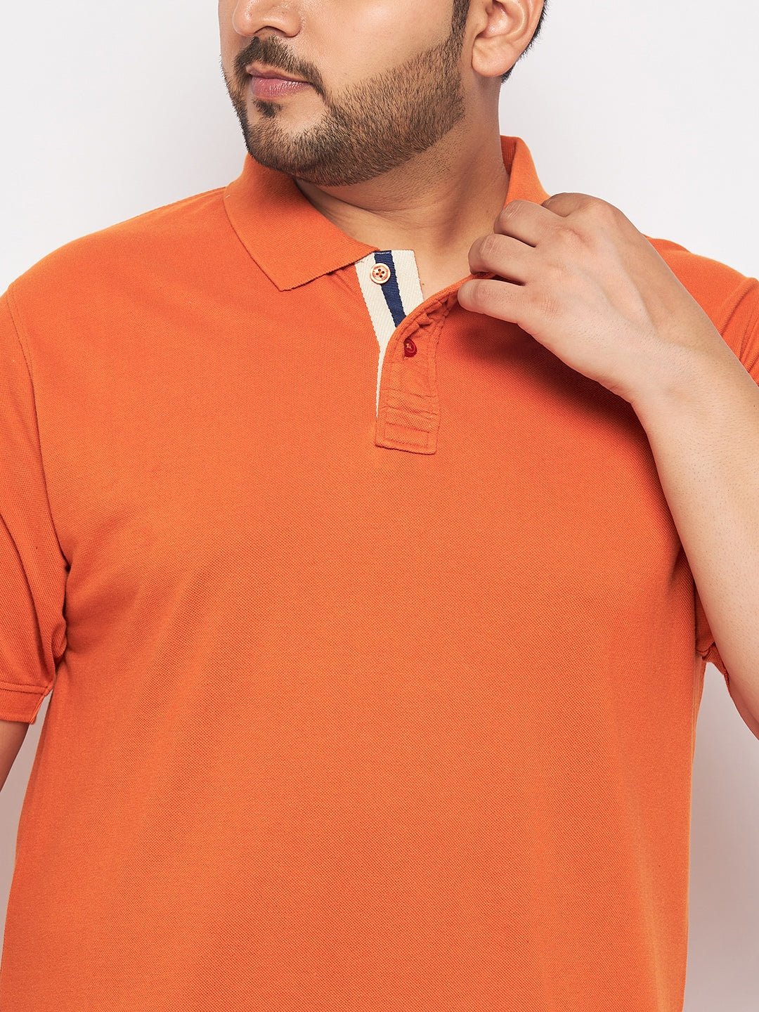 Plus Size Orange Polo T-Shirt - clubyork