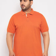 Plus Size Orange Polo T-Shirt - clubyork