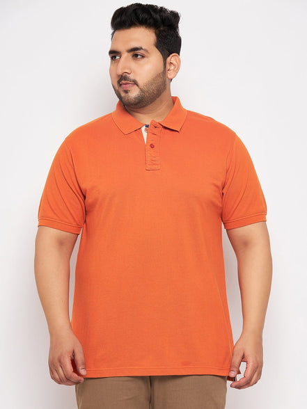Plus Size Orange Polo T-Shirt - clubyork