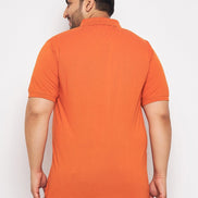 Plus Size Orange Polo T-Shirt - clubyork