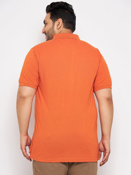 Plus Size Orange Polo T-Shirt - clubyork