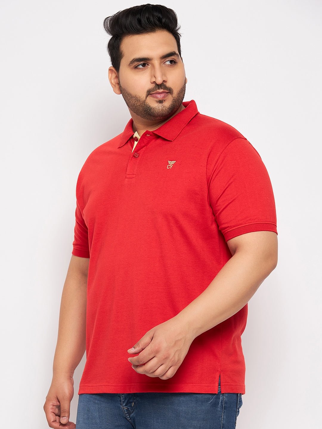 Plus Size Red Polo T-Shirt - clubyork