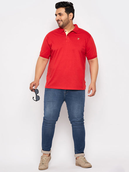 Plus Size Red Polo T-Shirt - clubyork