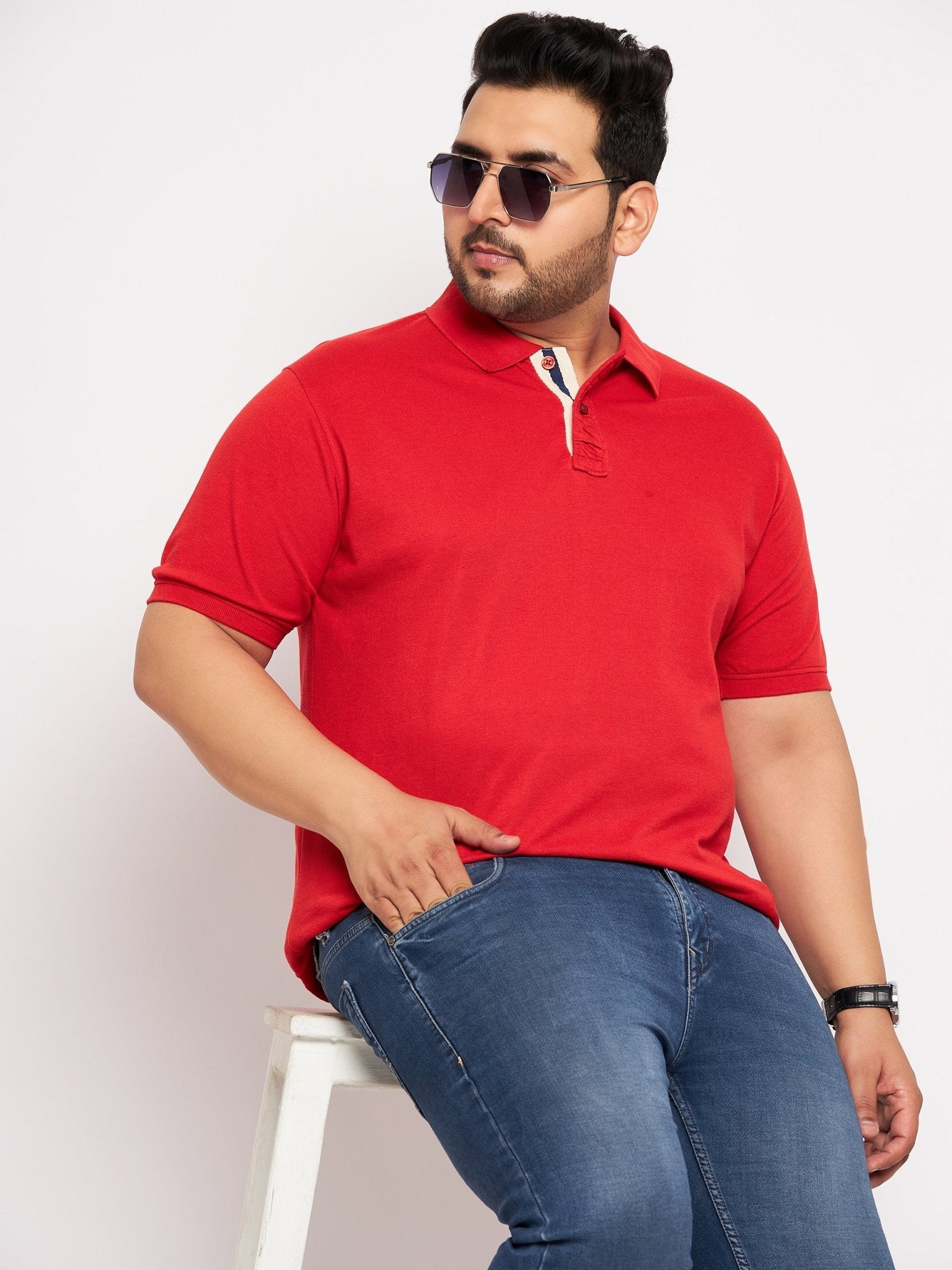 Plus size Red Polo T-Shirt - clubyork