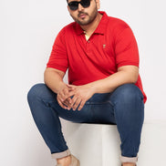 Plus Size Red Polo T-Shirt - clubyork