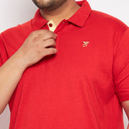 Plus Size Red Polo T-Shirt - clubyork