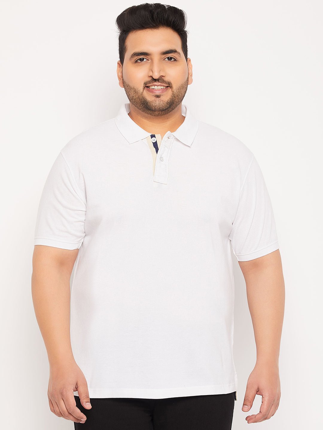 Plus Size White Polo T-Shirt - clubyork