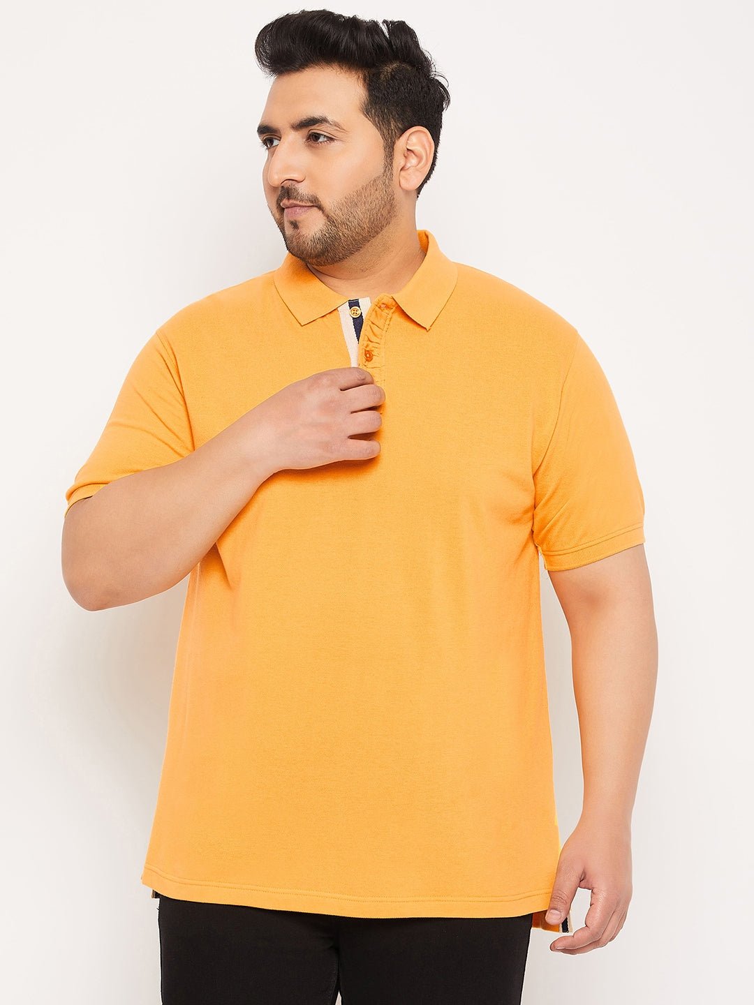 Plus Size Yellow Polo T-Shirt - clubyork