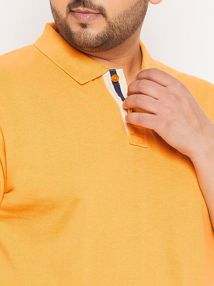 Plus Size Yellow Polo T-Shirt - clubyork