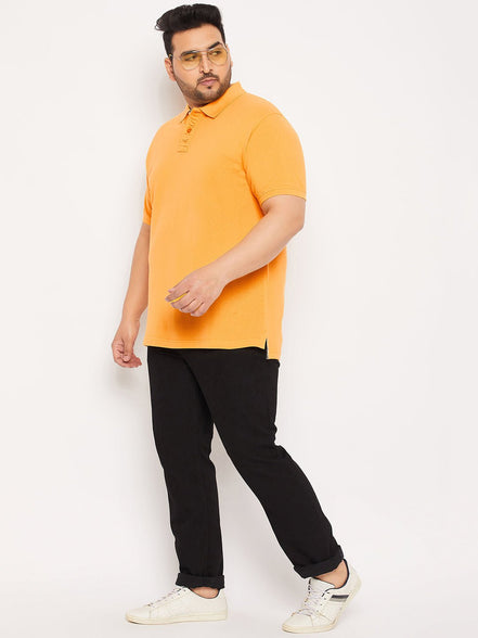 Plus Size Yellow Polo T-Shirt - clubyork