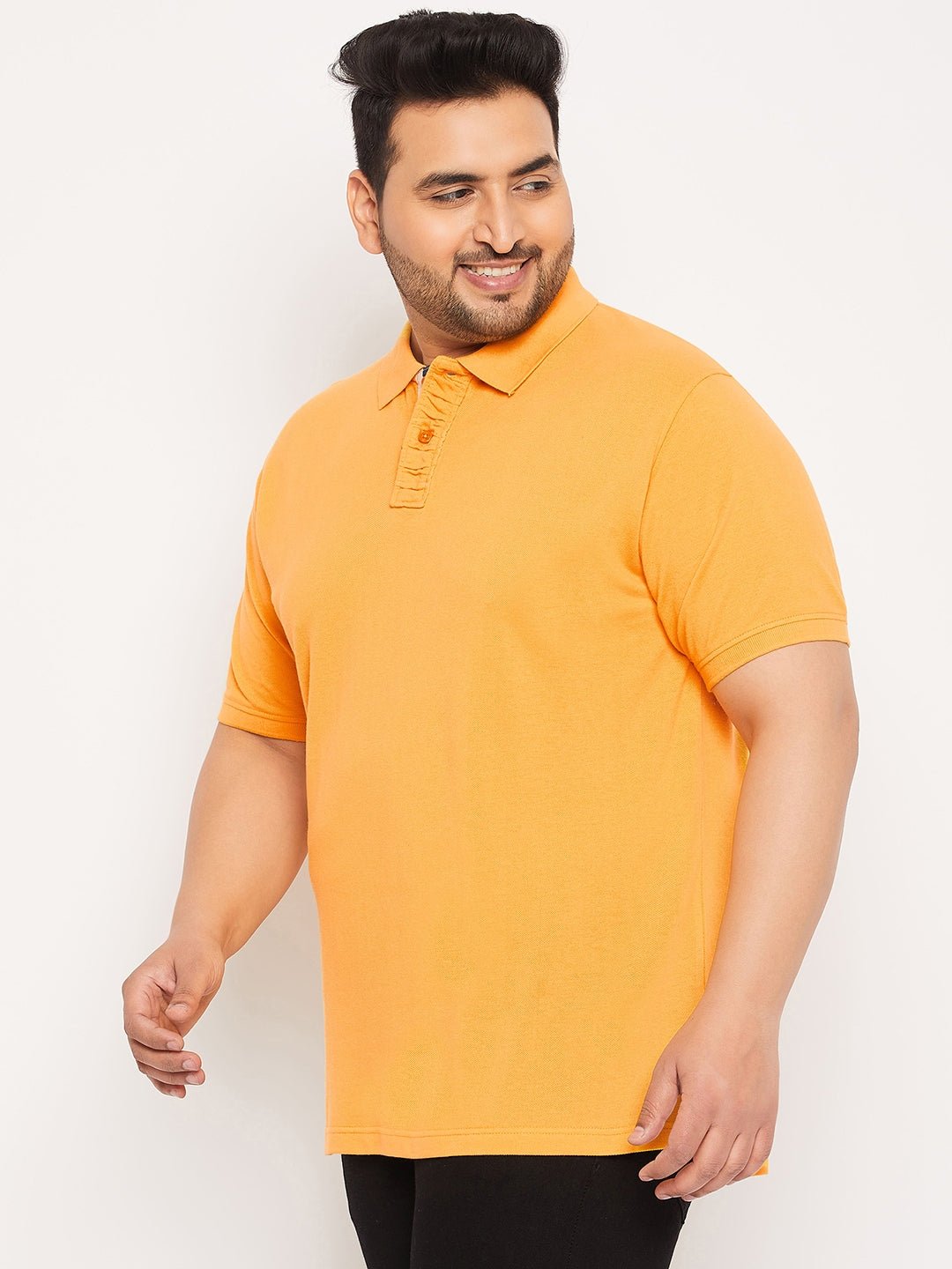 Plus Size Yellow Polo T-Shirt - clubyork