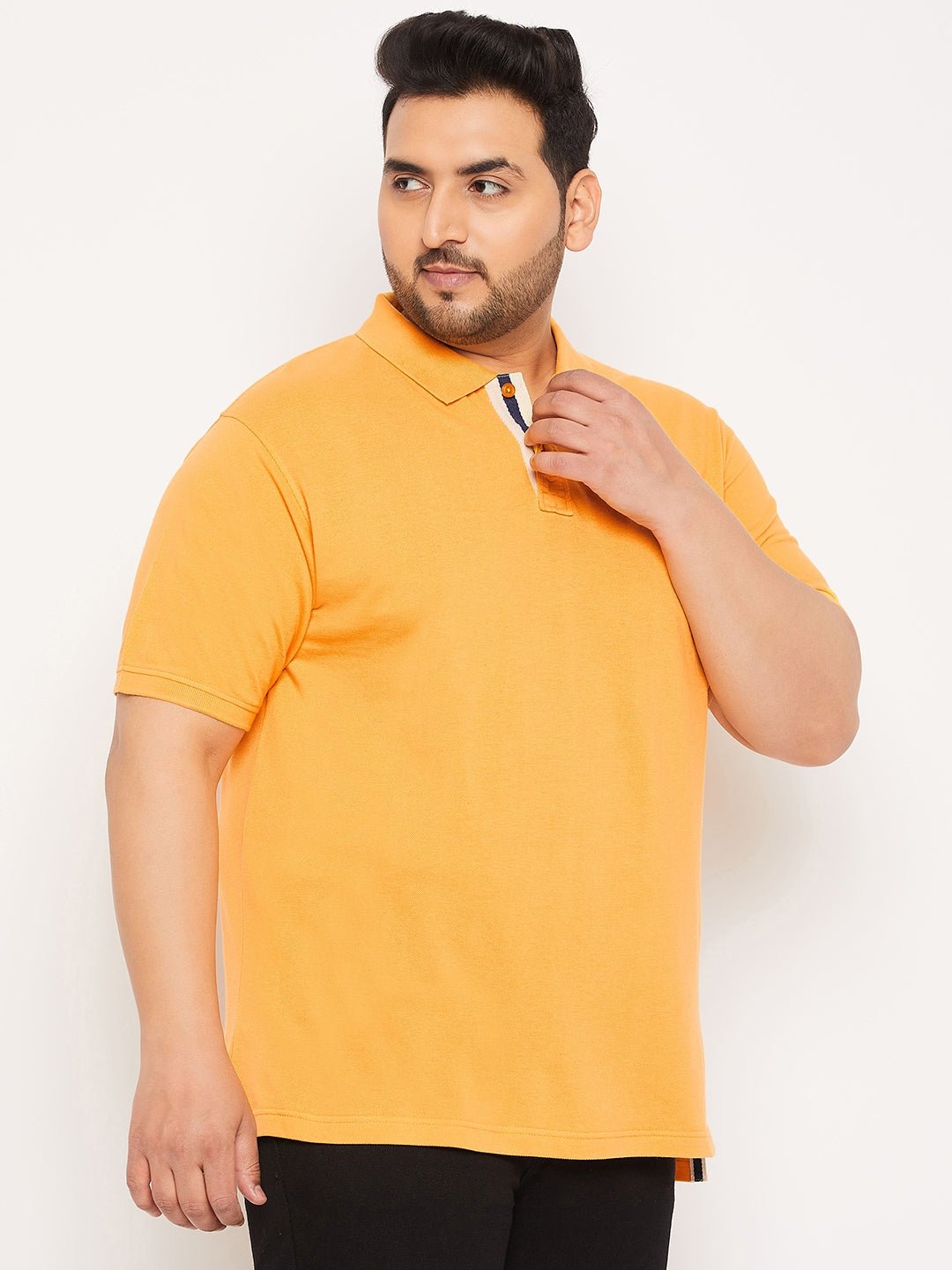 Plus Size Yellow Polo T-Shirt - clubyork