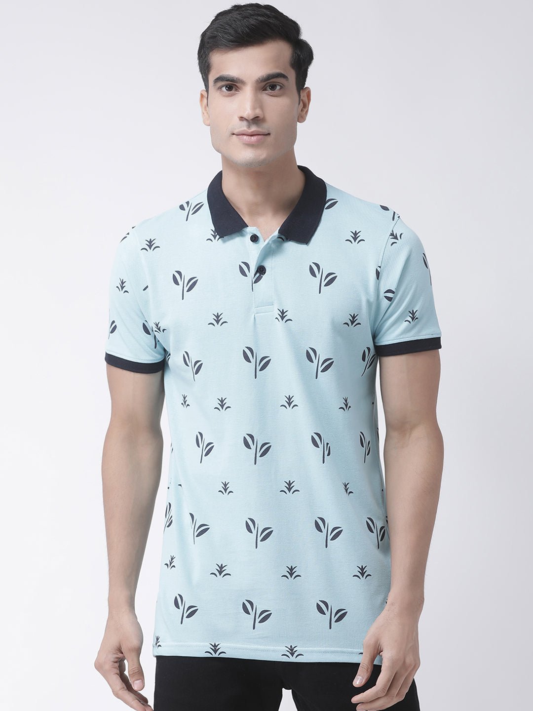 Printed Blue Polo T-shirt - clubyork