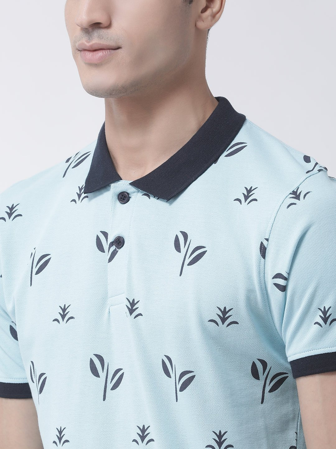 Printed Blue Polo T-shirt - clubyork