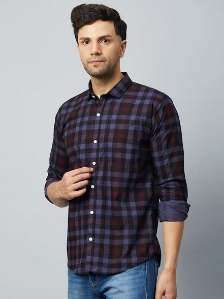 Purple Full Sleeve Casual Shirt - clubyork