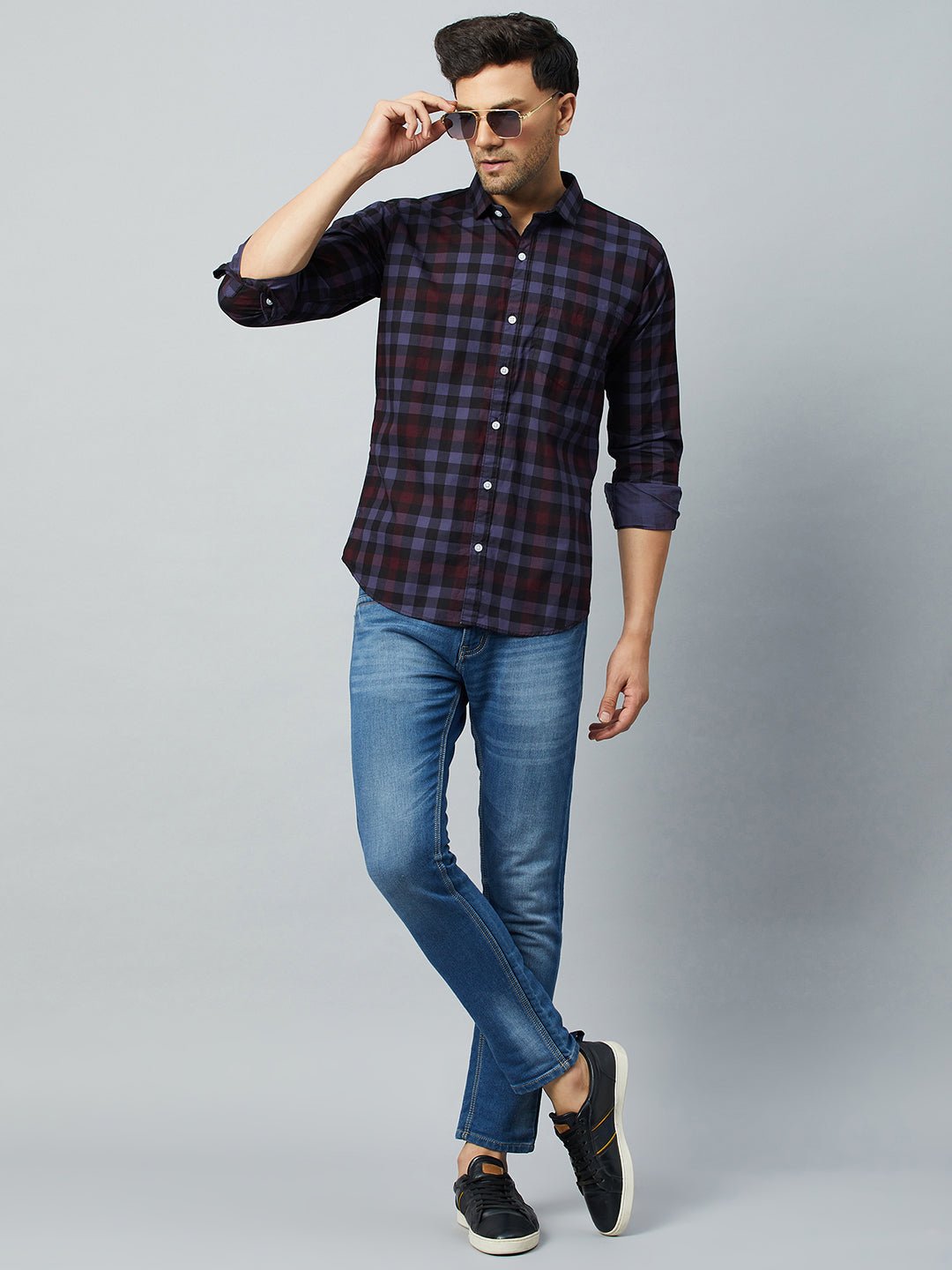Purple Full Sleeve Casual Shirt - clubyork