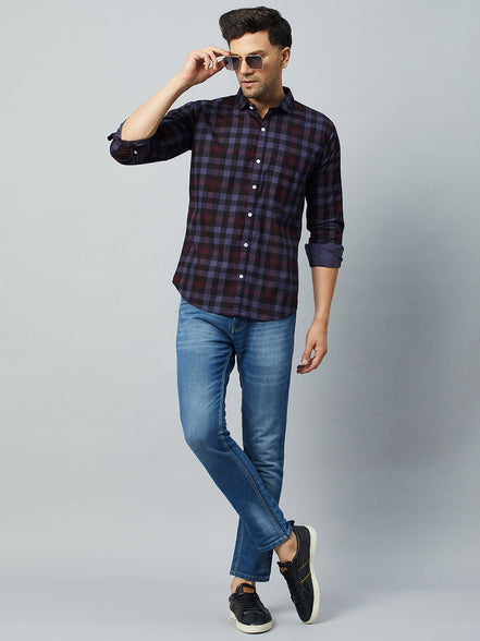 Purple Full Sleeve Casual Shirt - clubyork