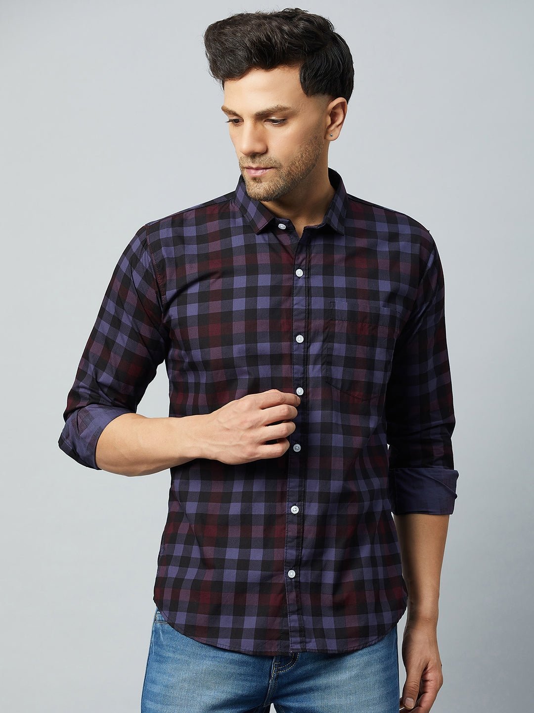 Purple Full Sleeve Casual Shirt - clubyork