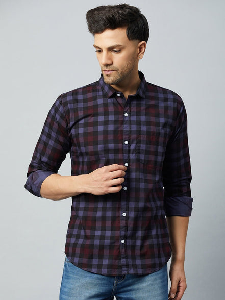Purple Full Sleeve Casual Shirt - clubyork