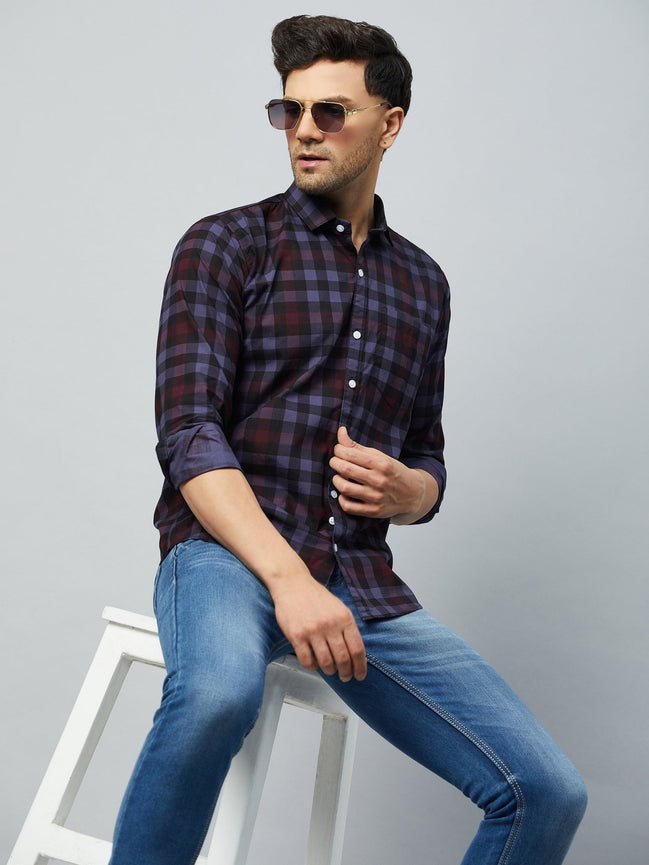Purple Full Sleeve Casual Shirt - clubyork