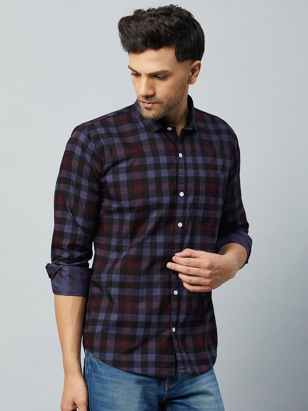 Purple Full Sleeve Casual Shirt - clubyork