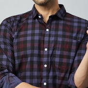 Purple Full Sleeve Casual Shirt - clubyork