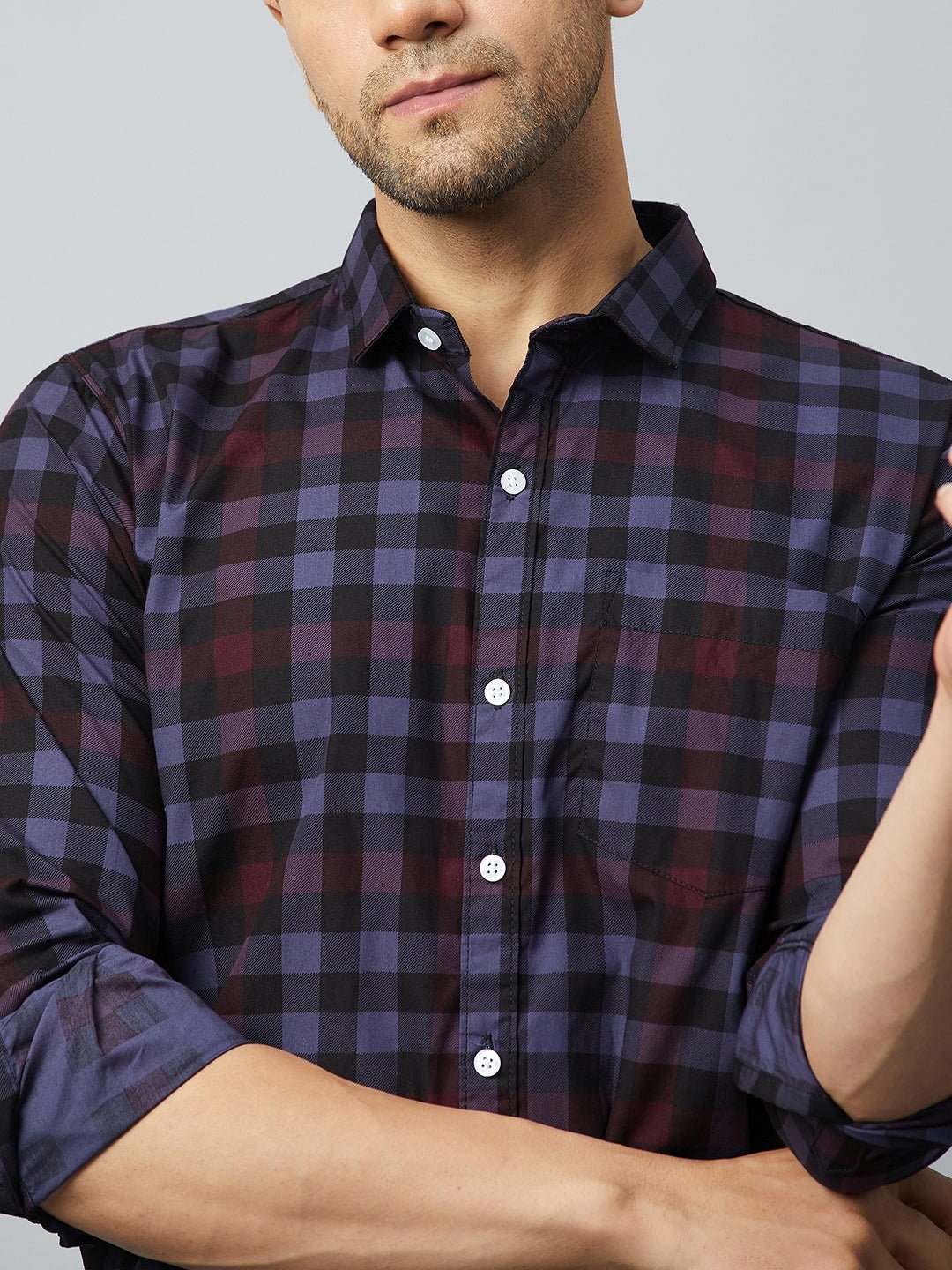 Purple Full Sleeve Casual Shirt - clubyork