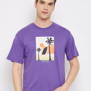 Purple Round Neck T-Shirt - clubyork
