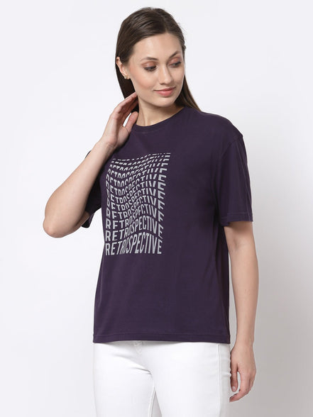 Purple Round Neck T-Shirt - clubyork