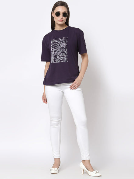 Purple Round Neck T-Shirt - clubyork