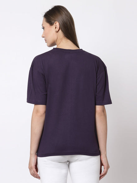 Purple Round Neck T-Shirt - clubyork