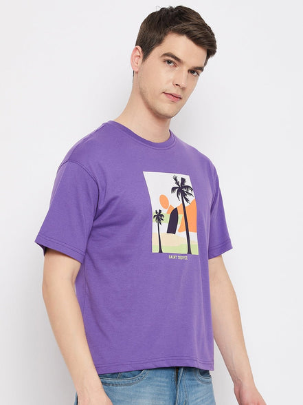 Purple Round Neck T-Shirt - clubyork