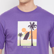 Purple Round Neck T-Shirt - clubyork
