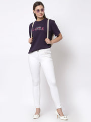 Purple Round Neck T-Shirt